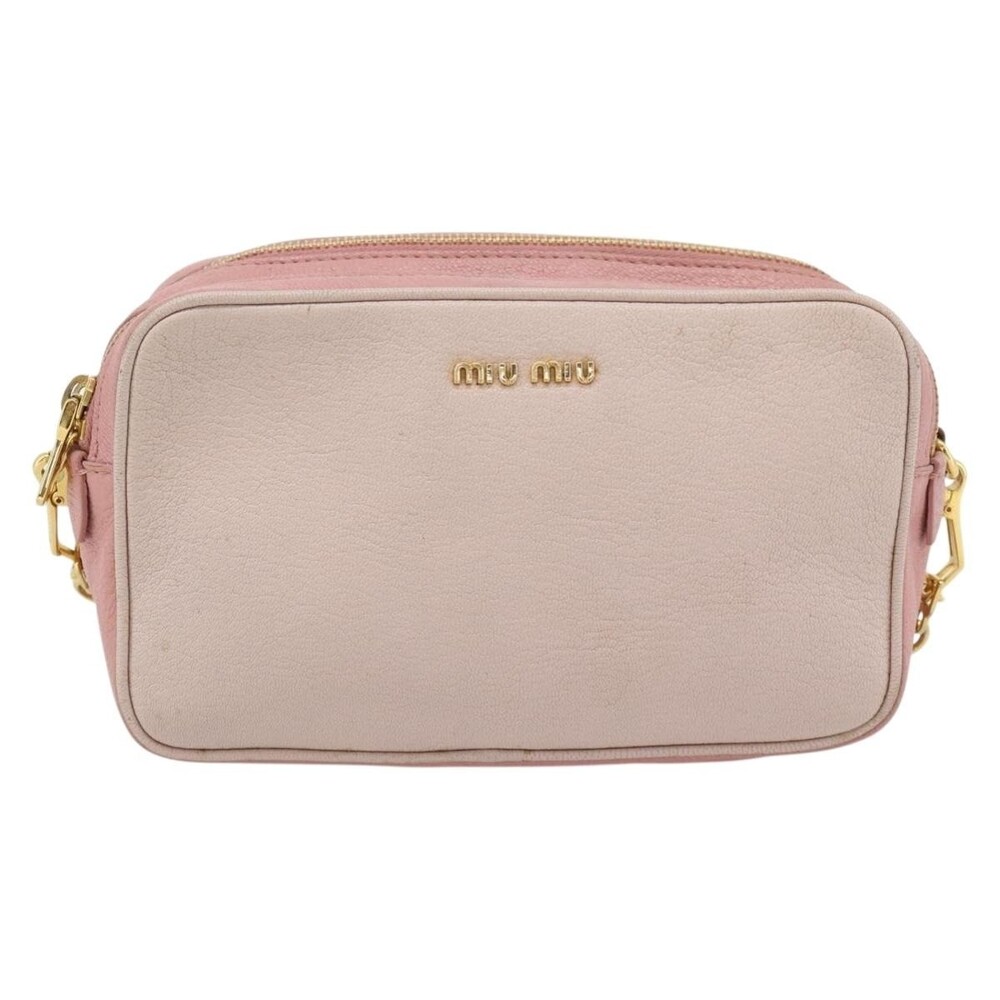 Miu Miu Leather Shoulder Bag Pink